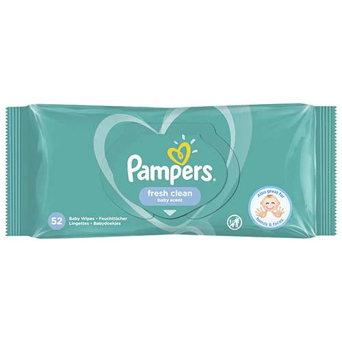 PAMPERS BABY WIPES FRESH CLEAN12/52CT